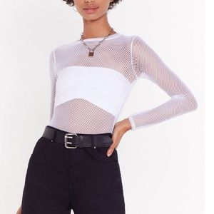 NWT Nasty Gal Mesh Bodysuit
